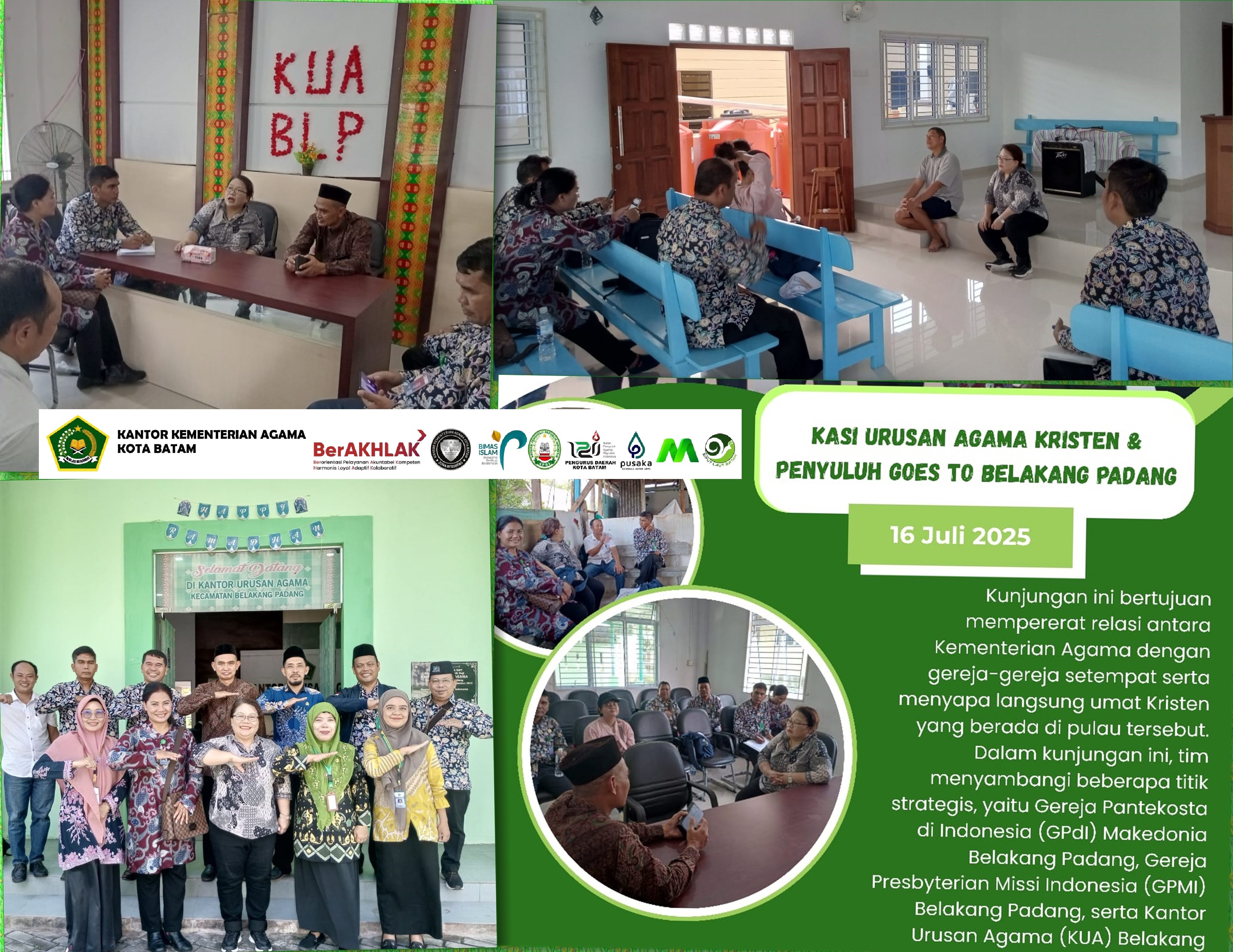 Kasi Urusan Agama Kristen dan Tim Penyuluh Kunjungi Pulau Belakang Padang: